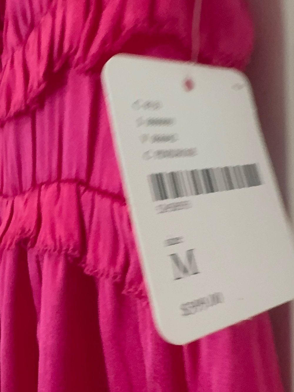 Free People Hansel & Gretel  Hot Pink medium Ruffle Tiered Midi Dress - Picture 3 of 8